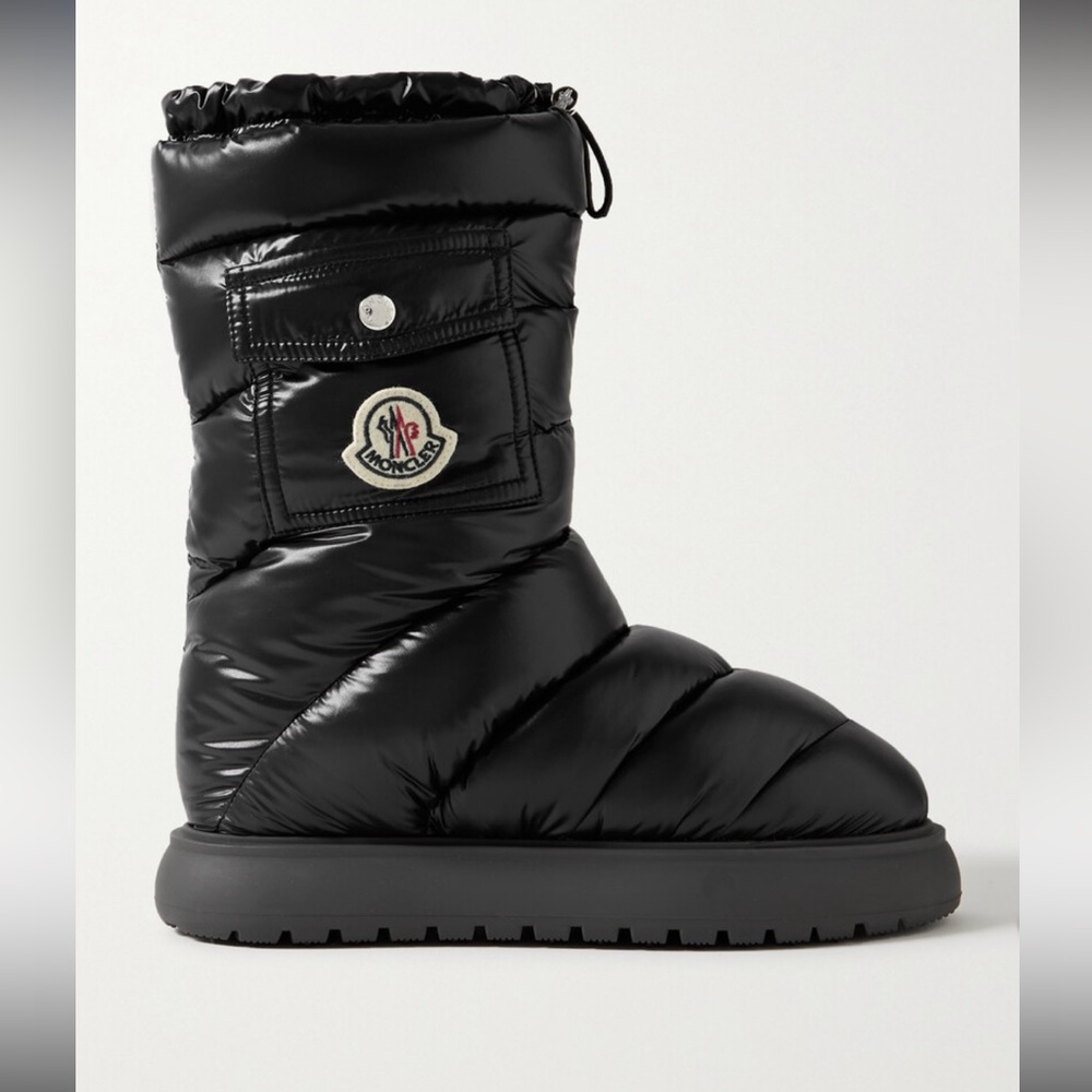 Moncler Women’s   Gaia Black Puffer Boots - Picture 3 of 3